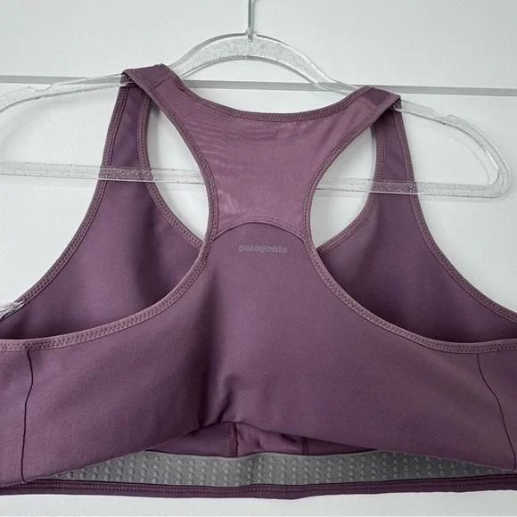 Patagonia Purple Sports Bra with Racerback Design and Stretch Fabric - Picture 2 of 4